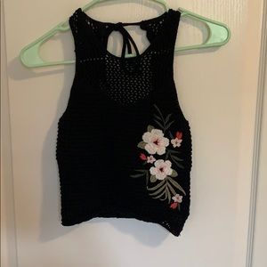 Black knitted summer top